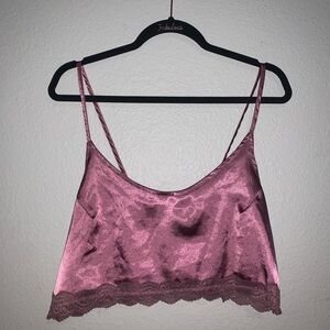 Silk lace crop top